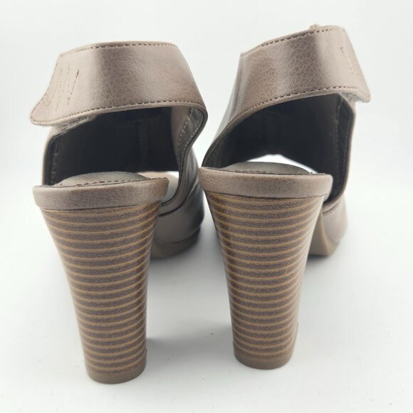 LifeStride “Naomi” Dress Sandal – Taupe/Beige Peep-Toe Bootie Womens size 6M - Picture 3 of 10